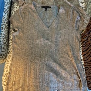 WHBM Size Large- Gold Print Top